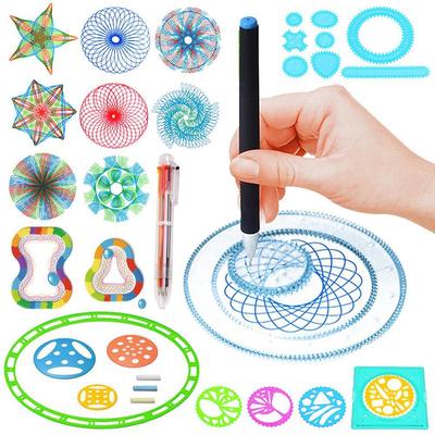 Rompecabezas de pintura multifunción, regla geométrica de espirógrafo, herramientas de dibujo para estudiantes, juguetes de dibujo, herramienta de arte de aprendizaje para niños