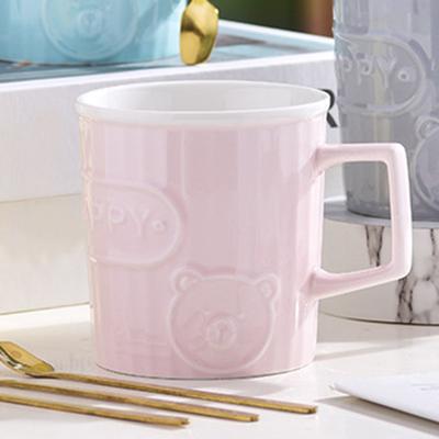 380 мл милий ведмідь візерунок кухоль побутовий посуд скандинавський стиль креативна керамічна чашка молоко кава сік чашки термостійкий чай кухоль