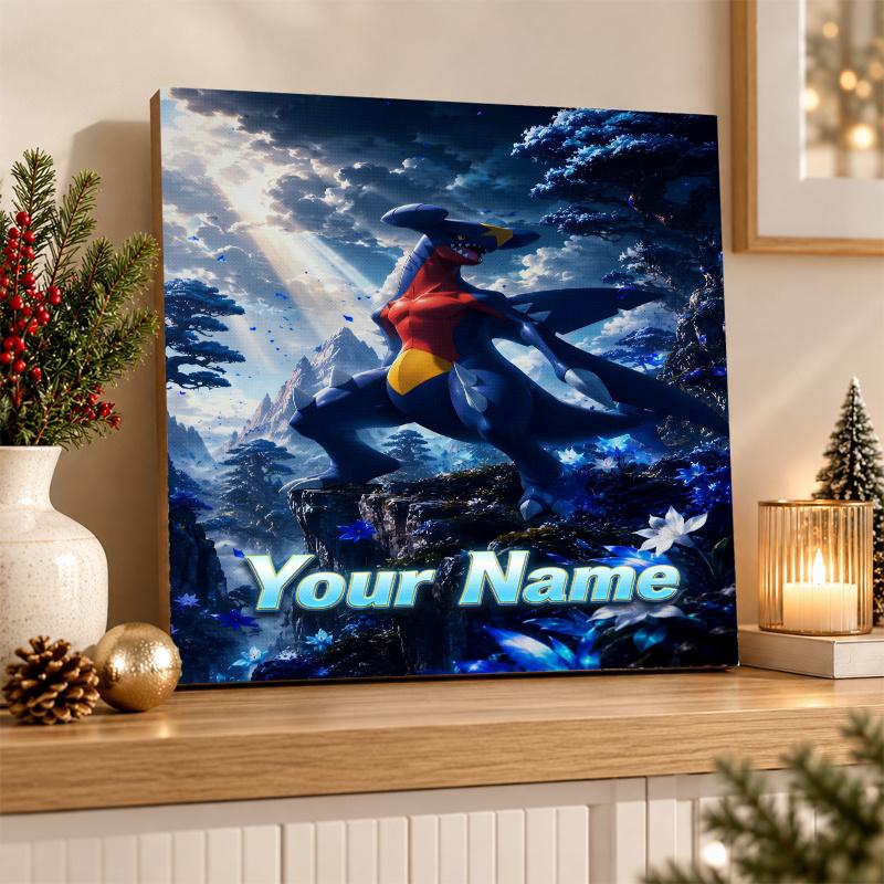 Garchomp Custom Name Diamond Painting Personalized 5D Full Drill DIY Diamond Art Home Decor