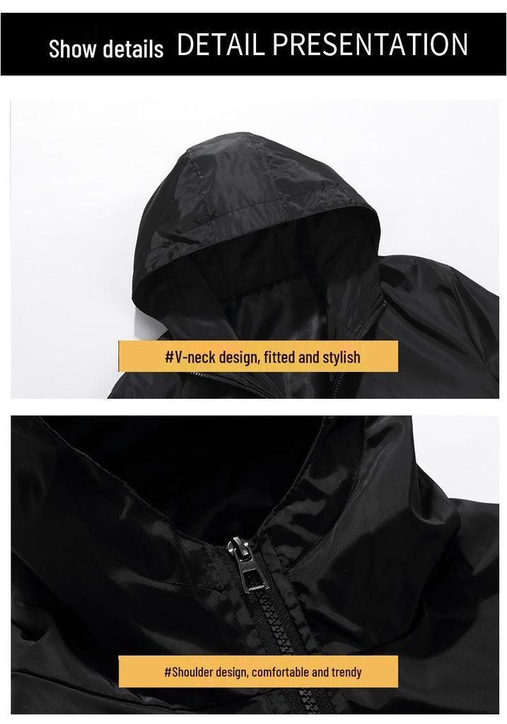 Men's Reflective Dragon Hooded Jacket - Loose Fit, Plus Size, Youth Fashion, Spring & Autumn