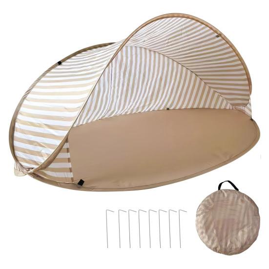 Beach Pop-Up Tent Sun Shelter with Carry Bag Rope Stakes Easy Setup 2-3 Person Sunshade Tent Portable Folding Outdoor UV Protection Tent