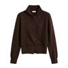 Korean women's clothing autumn and winter new geometric casual simple sweater single-breasted jacket cashmere knitted sweater cardigan women