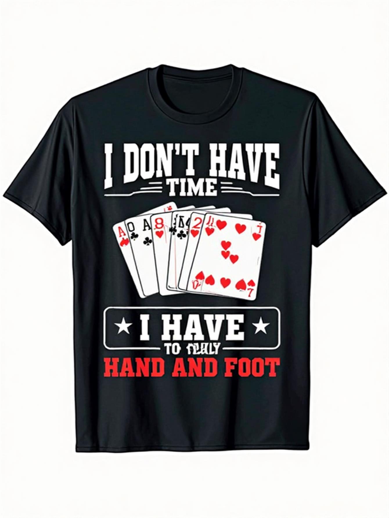 Women Fun T-Shirt with The Slogan  I Don T Have Time I Have To Play Cards  Design Printed Casual Crew Neck Short Sleeves Clot... S разноцветный