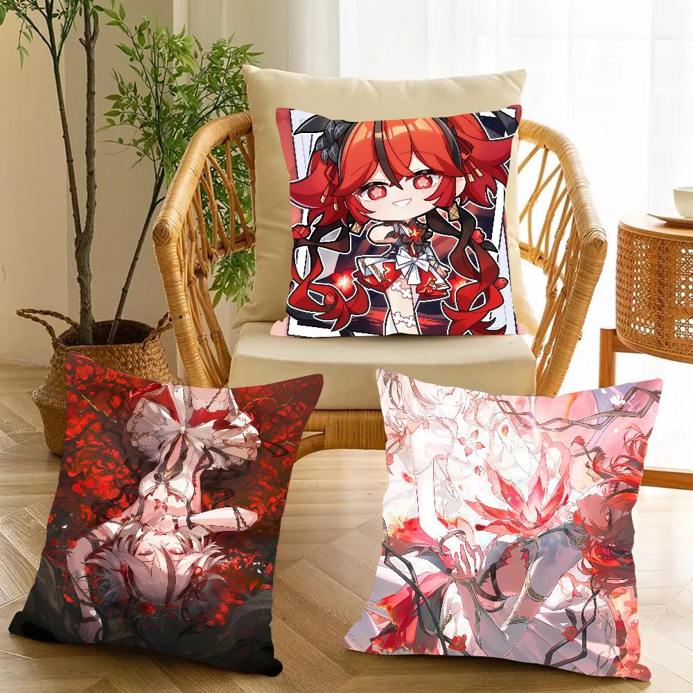 Game Wuthering Waves Camellya Pillow Case Applicable Space For Guest Rooms Interiors Cars Office House Decoration