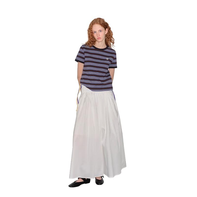 GREEN BELT City Roam Retro Striped Cotton T-shirt for Women M