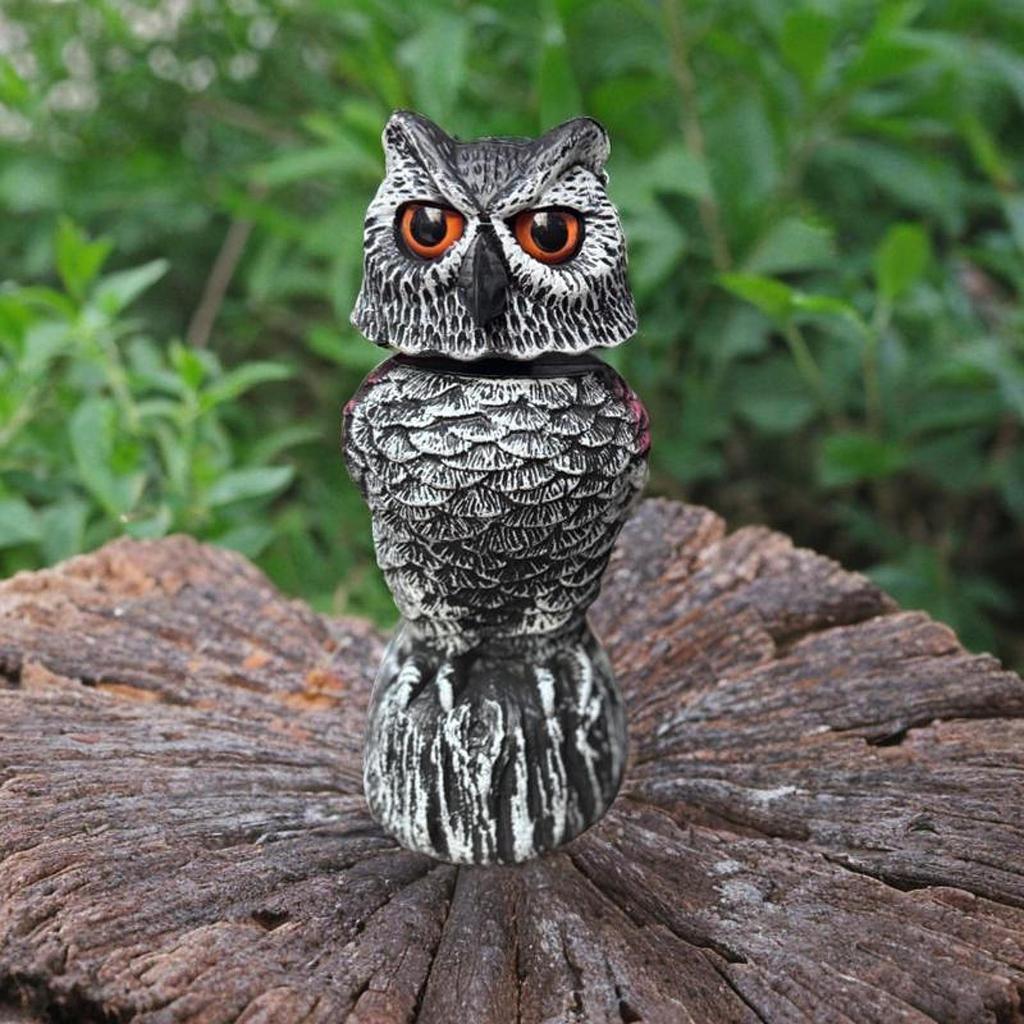 Garden Statue Owl Figurines Gifts Crafts Accessories,Sway Head Sculpture Landscape Ornaments for