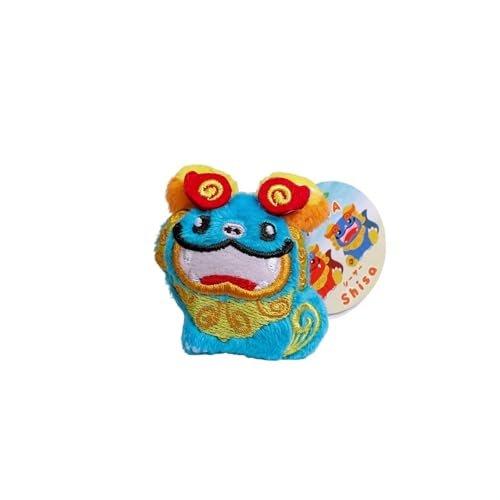 Take-Off Shisa Coin Purse Face Pochette Pink Colorful Plush Coin Case