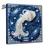 Faux Pearl Painting Kit DIY Kit 12 Zodiac Signs Rhinestone Art Set for Adults Beginners Handmade Wooden Frame Fake Wall Decoration Crafts