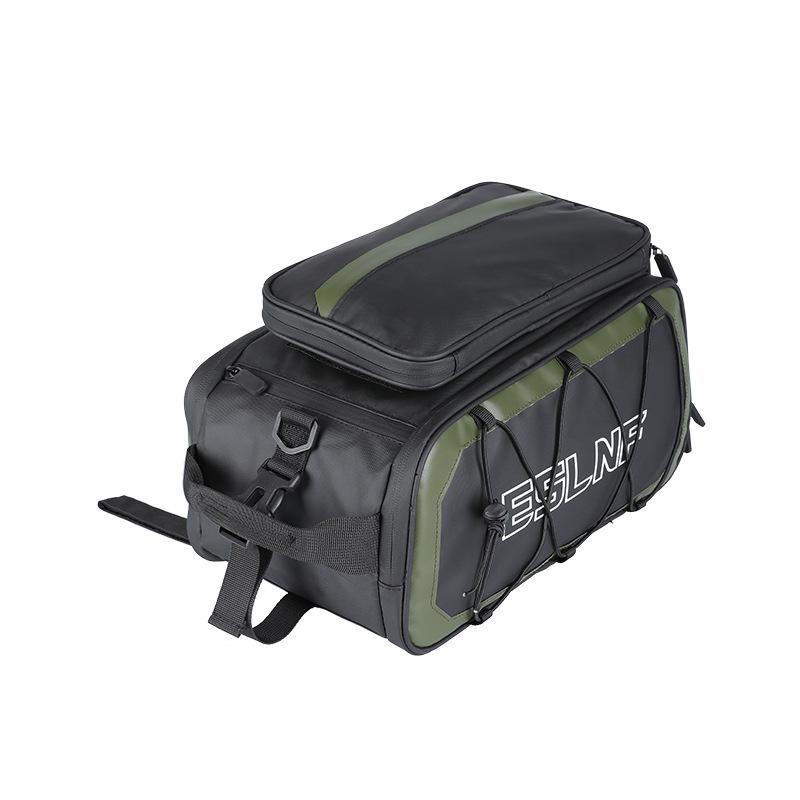 ESLNFBicycle Bag Mountain Bike Large Capacity Backseat Bag Multifunctional Rear Rack Bag Outdoor Riding Carry Bag