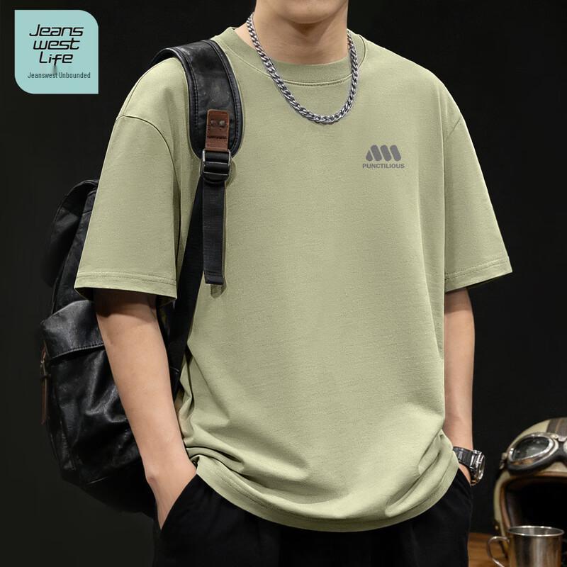JEANSWEST LIFE Men s 2026 Summer Short Sleeve Cotton T-Shirt L