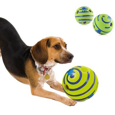 Pet Wobble Wag Giggle Ball Dog Play Training Toys Hot No Harm avec un son drôle