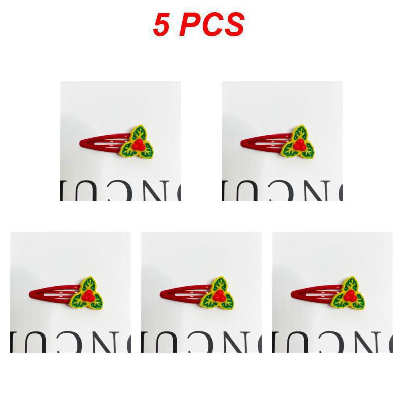 

5 шт./компл. Рождественская заколка для волос в виде снеговика для девочек и детей, милые заколки Bb, заколки, рождественский декор, новогодняя вечеринка, детские аксессуары для волос 5PCS