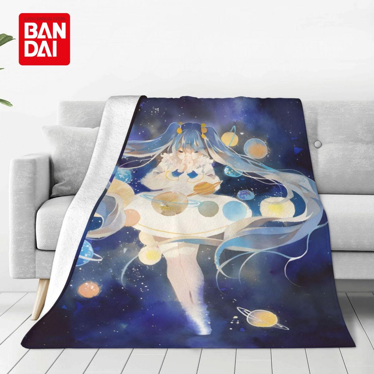 

Bandai Hatsune Miku Weak Voice Throw Blanket on Bed Sofa Air Condition Sleeping Cover Bedding Throws Bedsheet For Kids 75x90cm