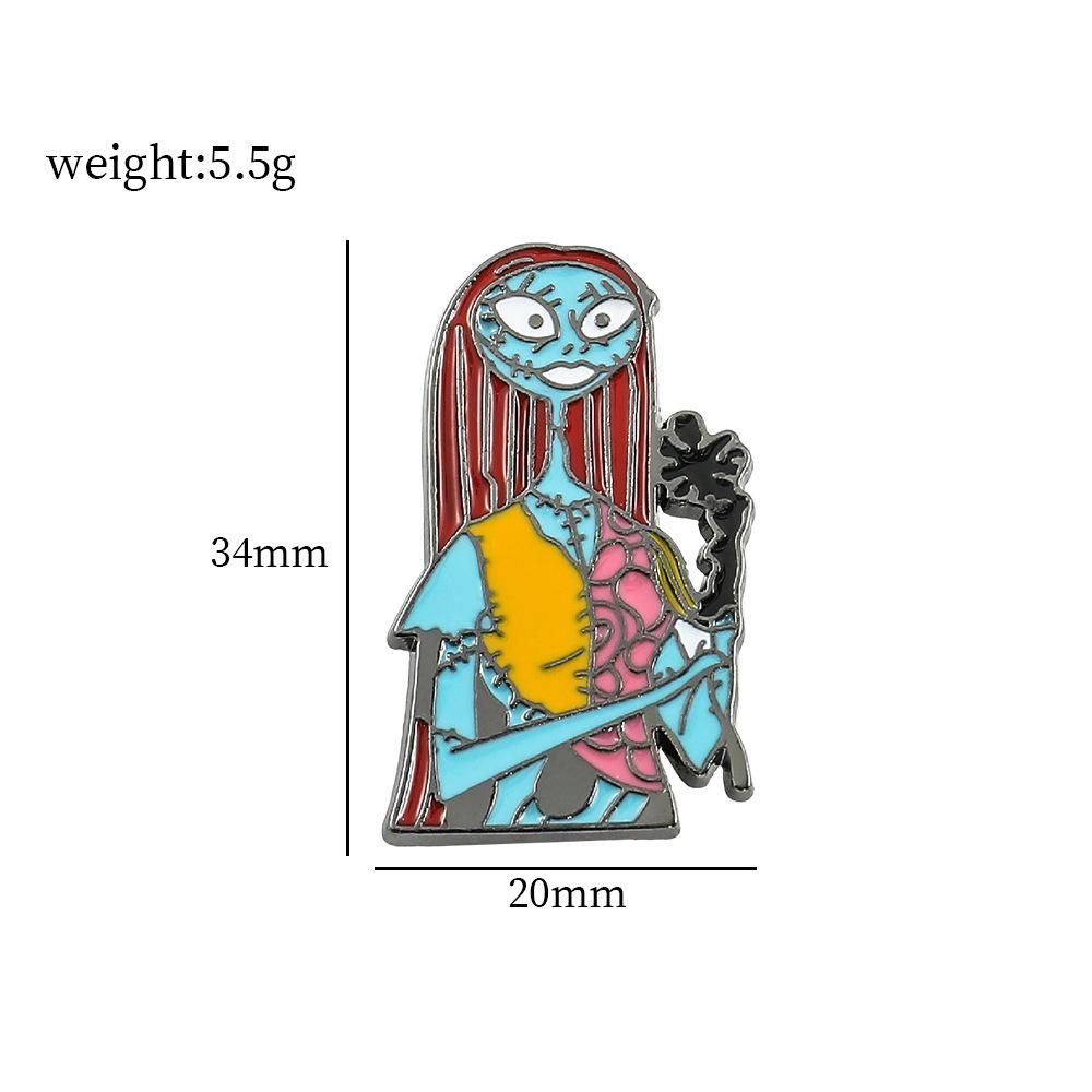 

Enamel Cartoon Character Brooch Metal Pin Badge for Clothing Bags Accessories 34mm Height 20mm Width Lightweight 5 5g Durable Design One Size синий