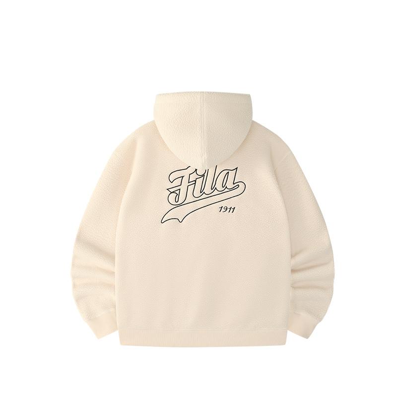 FILA FUSION Sweatshirt Unisex Stone Milk Color T11U446201FIV