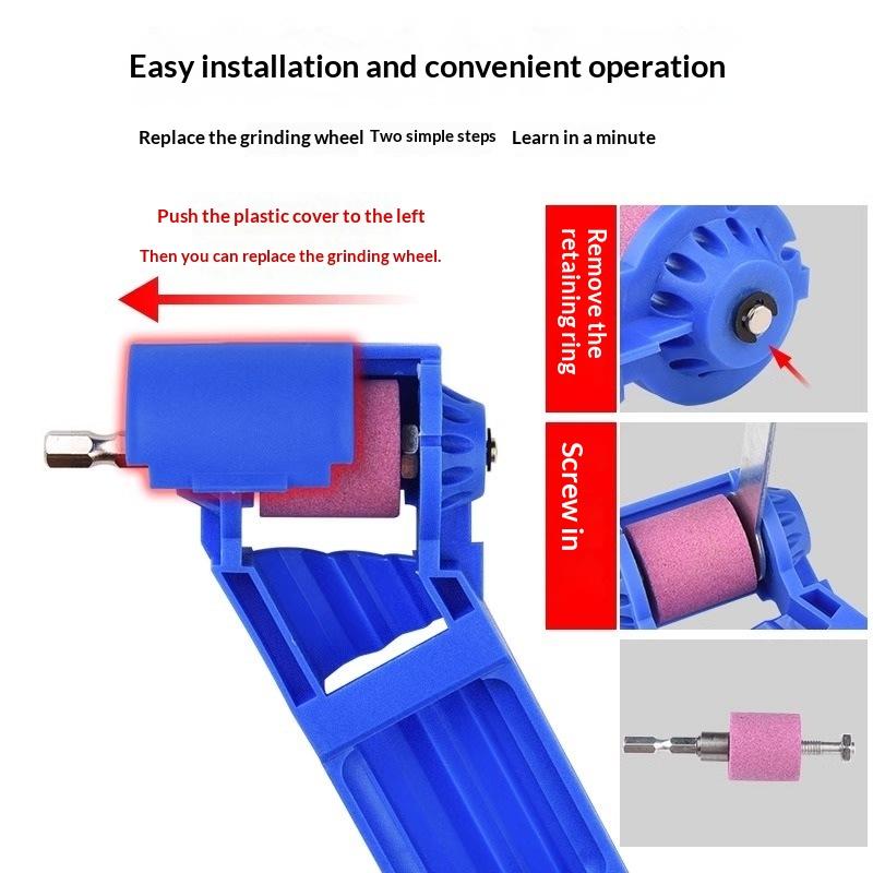 Portable 2.0-12.5Mm Drill Bit Sharpening Machine With Grinding Wheel Twist Drill Bit Sharpener Corundum Grinding Wheel Bit Tool