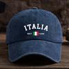 Italian Flag Printed Baseball Hat Fashionable Versatile Peaked Cap Outdoor Men's Hat Trend