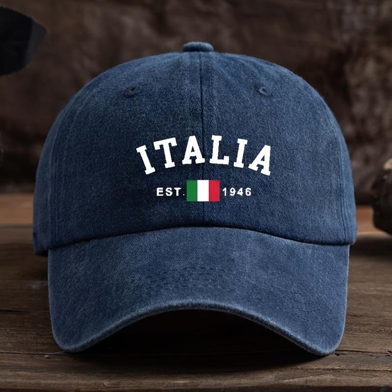 Italian Flag Printed Baseball Hat Fashionable Versatile Peaked Cap Outdoor Men's Hat Trend