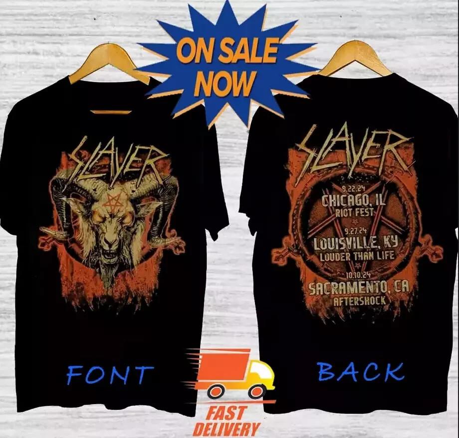Slayer 2024 North American Tour At Riot Fest - Chicago, Il Unisex T-Shirt S-4XL Unisex T-Shirt M