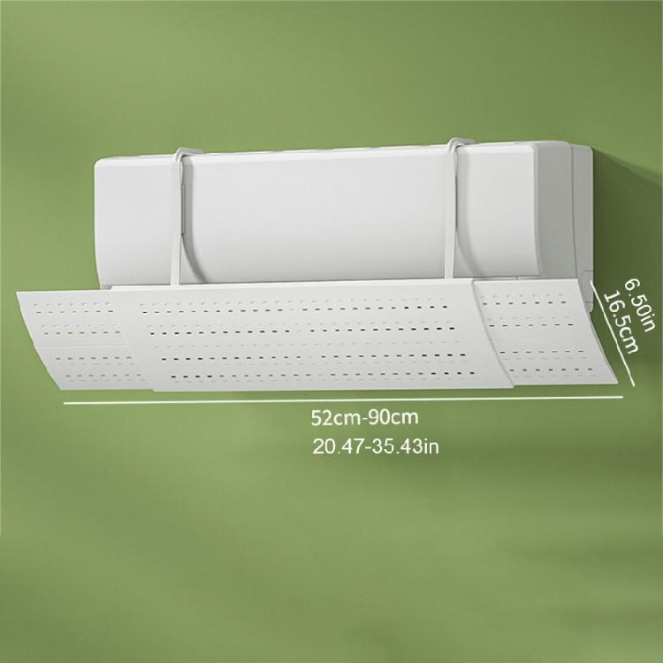 Adjustable Air Conditioning Deflector 16.5x52cm Anti-Direct Blowing Outlet Baffle Plastic Texture for Wall Mounted Units