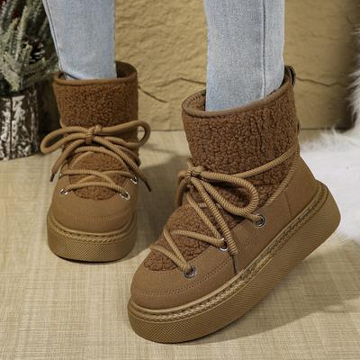 Snow Boots For Women In Foreign Trade, Large Size, Thick Soled, European And American Outer Wear, Plus Plush, Thick And Warm Short Boots For Women.