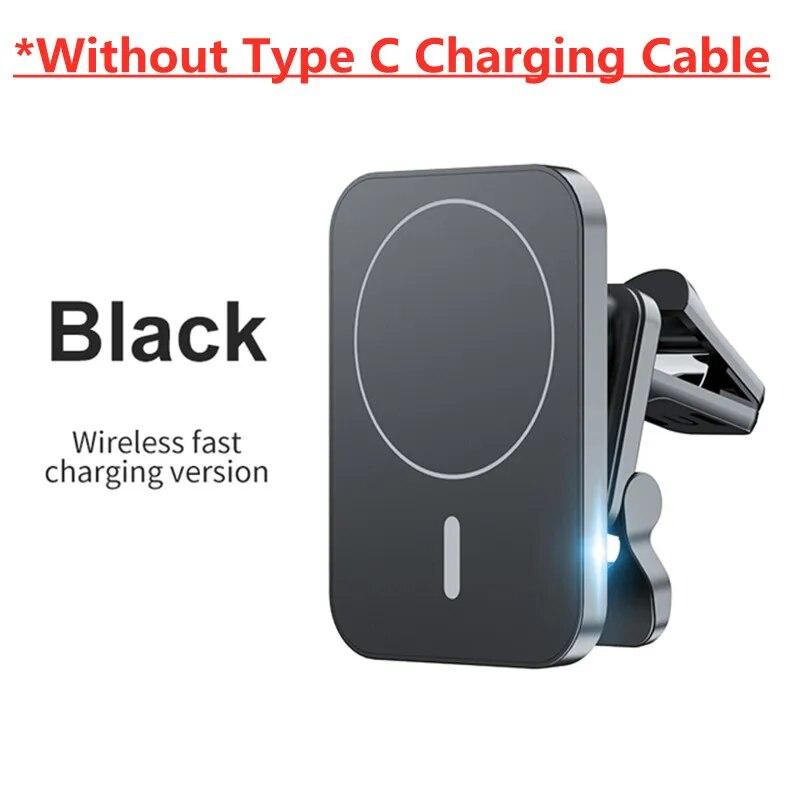 15W Magnetic Wireless Charger Car Air Vent Stand Phone Holder Mini  Fast Charging Station For iPhone 12 13 14 Pro Max Macsafe