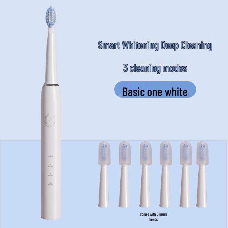 Adult Three-Speed Soft Bristle Sonic Electric Toothbrush with USB Charging