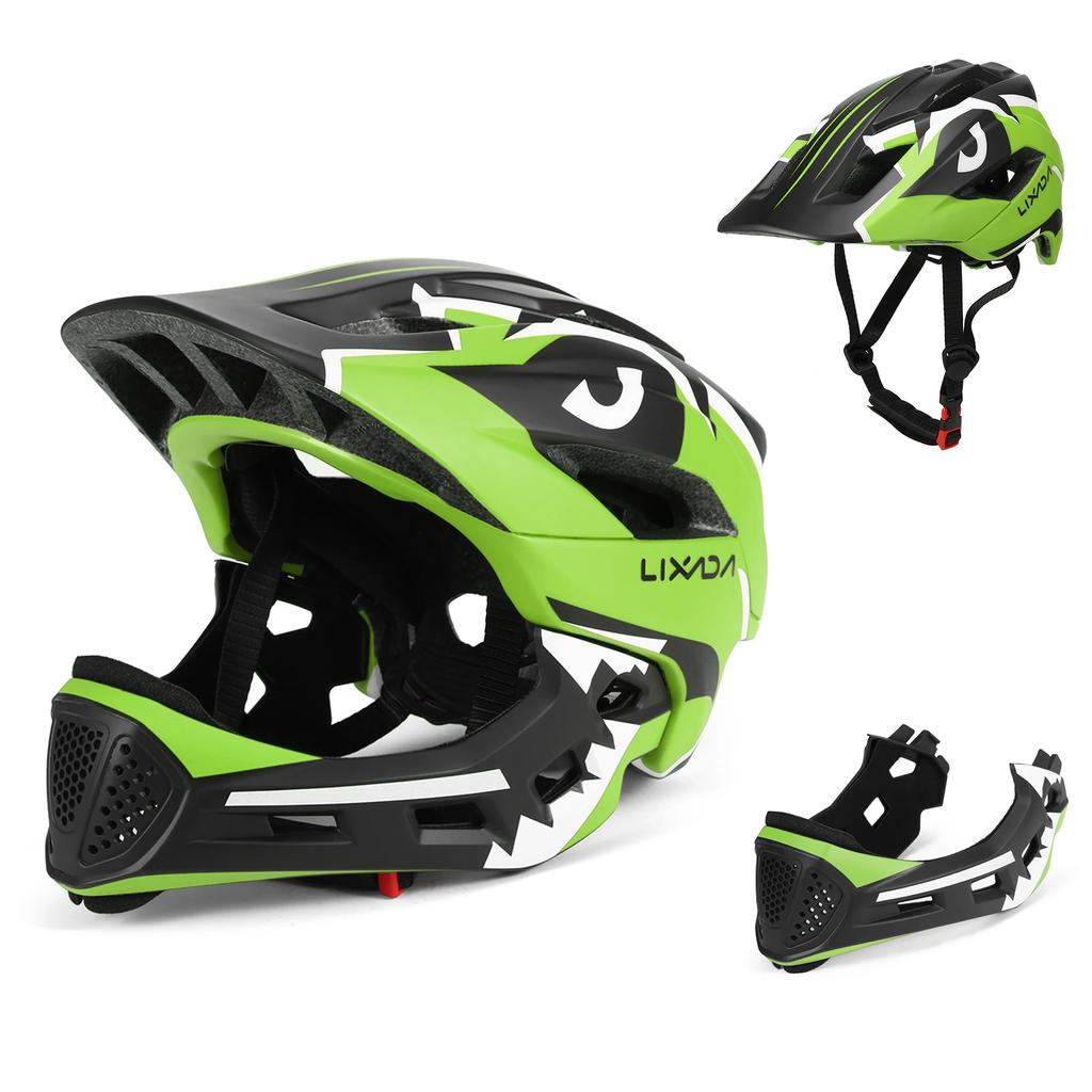 New Kids Detachable Full Face Helmet for BMX Bike Skateboarding Roller Skating Adjustable Impact-Resistant Sports Safety Gear