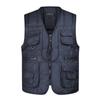Automne hiver hommes rembourré chaud Gilet Multi poches Gilet pêche Gilet veste