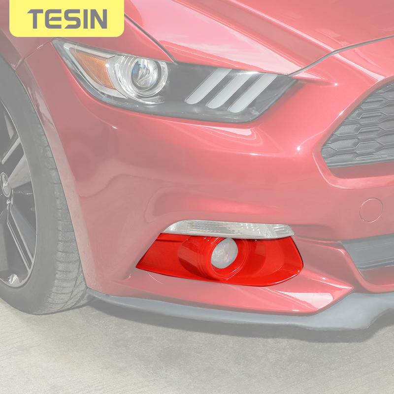 TESIN ABS Dekorativní kryt mlhového světla předního nárazníku auta Nálepka na ozdobu mlhového světla Pro Ford Mustang 2015 2016 2017 Vnější doplňky