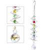 Spiral Tail Wind Spinner Suncatcher Crystal Ball Stabilizer Chakra Bead Hanging Kinetic Wind Chimes Rainbow Maker Garden Decor