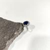 Silver Ring with Natural Sapphire 3.81ct, Cubic Zirconias, Item Weight 3.62 G (2173953)