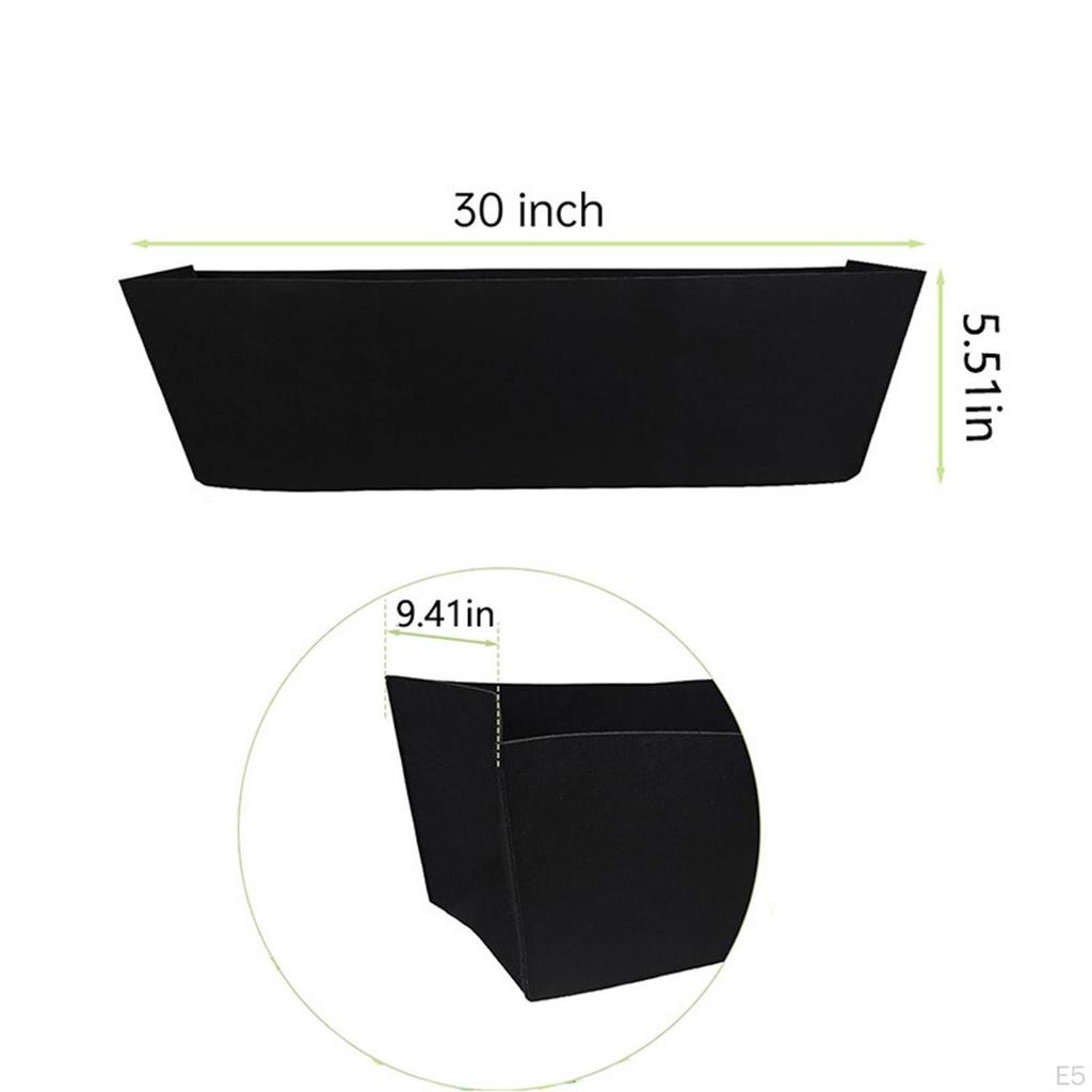 4 Pieces Felt Trough Planter Liner Flower Basket Breathable Hanging Plant for Gardening