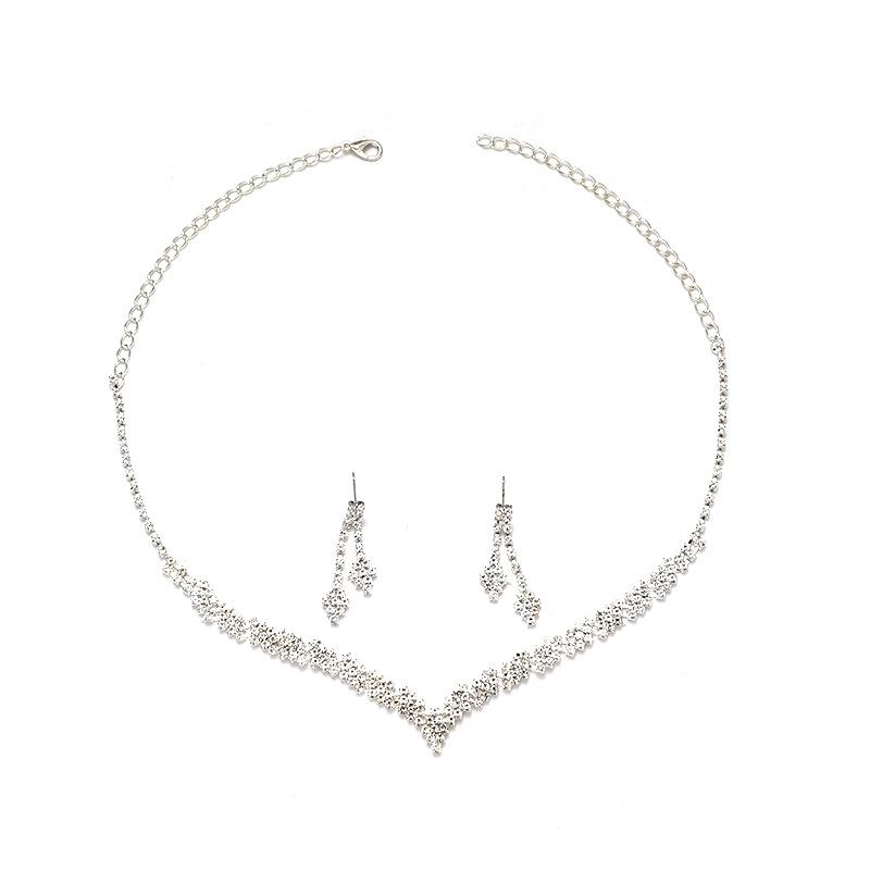 Meier Wedding hair accessories crown wedding jewelry wedding outfit accessories korean style necklace earring set