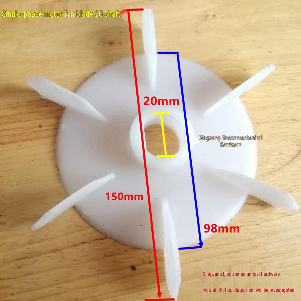 Pompa Motore Pale Ventola Monofase con Foro a D, Foro Rotondo, Dimensioni: 10-20 mm (10/12/14/15/16/17/18/20MM)