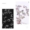 26Pcs Rhinestones Nails Studs Wear Resistant Remove Easily Manicure Accessories English Letters Nails