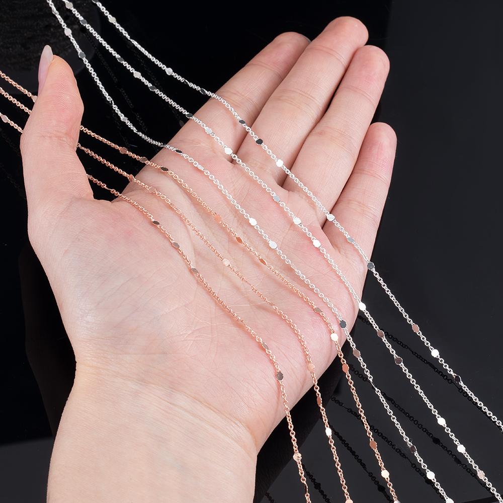 10Meters 2Meters 1Meter Fashion Sequins Chain for Bracelets Necklaces Copper Chains Jewelry Making Components Craft DIY Findings