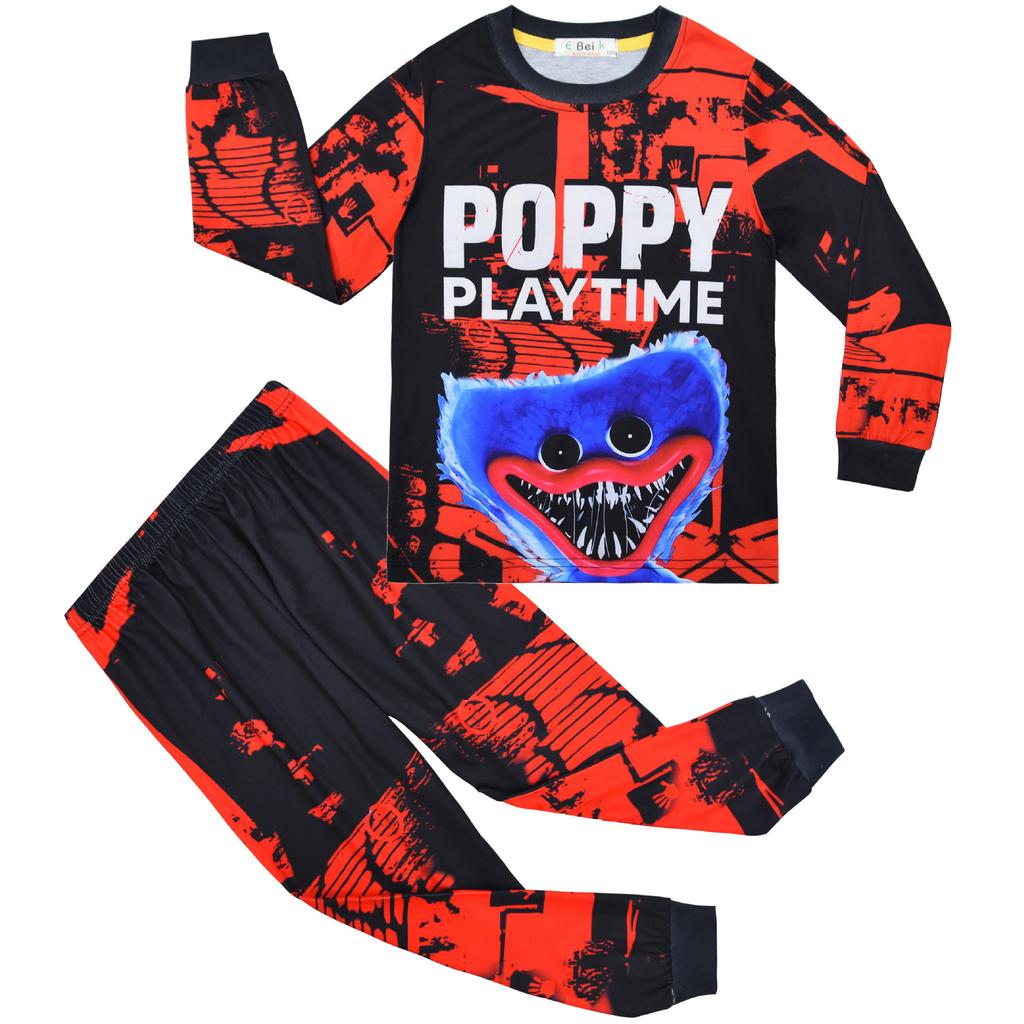 Games, Animated Cartoon Digital Printing, Boys' Long-Sleeved Loungewear Suit