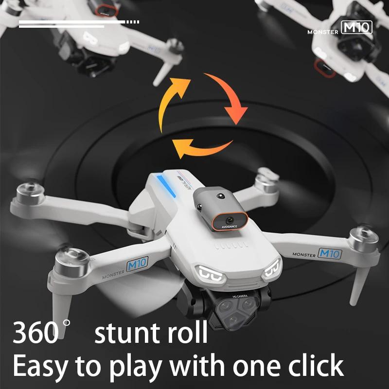 Professional M10 Drone 8k 5G WIFI Brushless 360° Obstacle Avoidance with 4.3In Screen Control Folding Aerial Photography Dron Camera