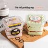 50Pcs/set Plastic Dessert Cups With Lids 400ml Reusable Cupcake Container Clear Square Single Dessert Box Sealed Mousse Cake Box