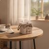 Wooden Planter Box with Rope Handles Rustic Wood Farmhouse for Tabletop, Window,