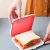 Sandwich Containers Silicone Sandwich Storage Box for Lunch Travel Snap-Off for Fruit Salad Snacks Food Storage Toast Bento Box