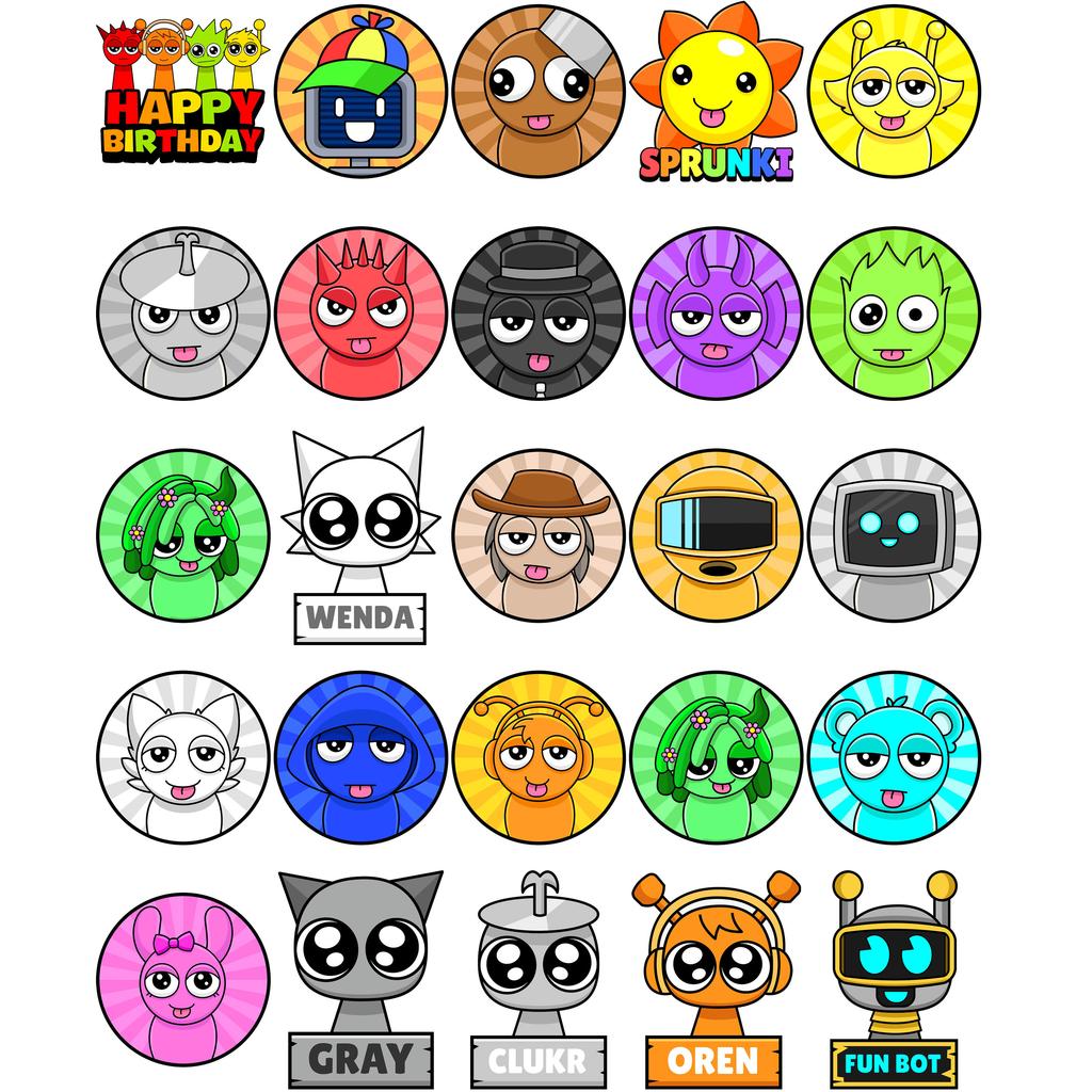 50/100 Unique Incredibox Plush Rhythm Box Graffiti Computer Decoration Music Hip Hop Game Stickers