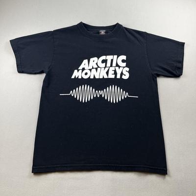 Arctic Monkeys T-Shirt Mens Small Black AM Wave Rock Band Music Concert Tour