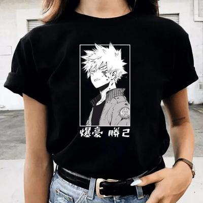 2021 New My Hero Academia T-Shirt Summer Women Boku No Hero Tee Shirt Anime Clothes Hip Hop Aesthetic Female Manga Tshirt Unisex