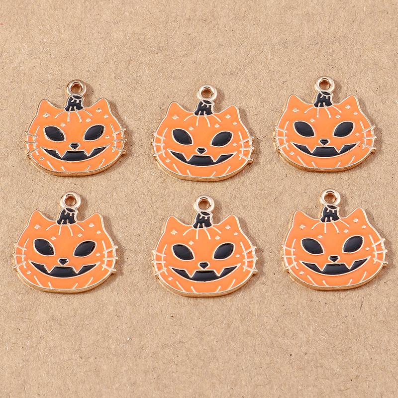 10Pcs/Lot 21*17mm Cute Pumpkin Charms Pendants for Jewelry Making Necklace Earrings DIY Accessories Supplies