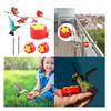 4sets ABS Hummingbird Clip Feeder With Brushes Flower Hummingbird Feeder  Outdoor Use