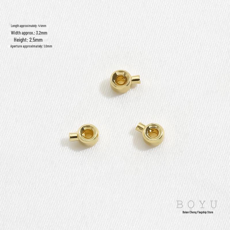 14K Gold Positionierverschluss Schließe Clip für DIY Perlenkette - Farbbeständige Perlenendkappe