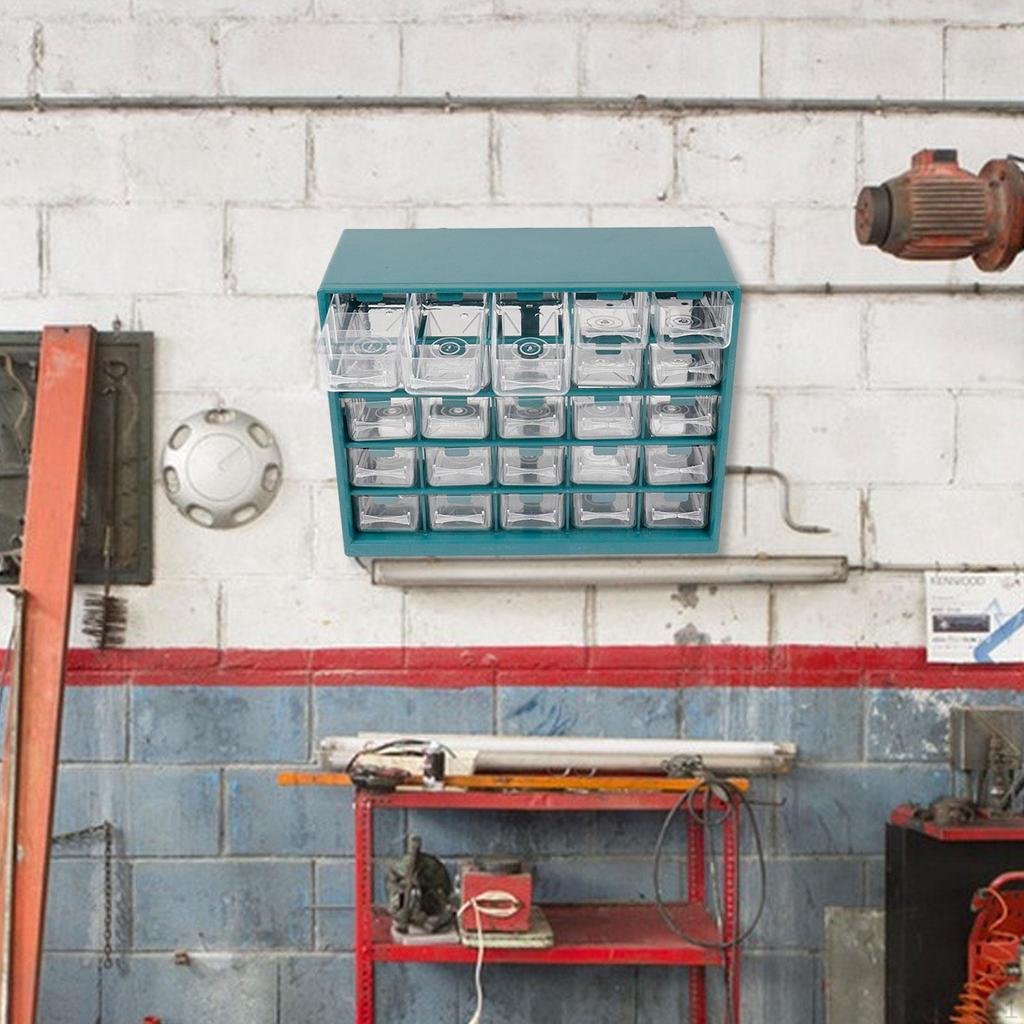 Komponenten Organizer 25 Fächer Schrauben Aufbewahrungsbehälter Handwerksschrank für Garage Werkstatt