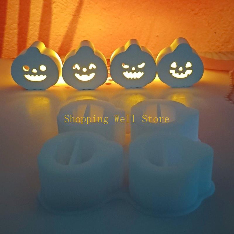 KX4B Silicone Halloween Pumpkin Mold Silicone Texture Perfect for Decorations Crafting and Holiday Party Supplies